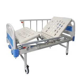 A buon mercato mobili medico 2 manovelle metallo manuale clinica di cura casa di cura del paziente letto di ospedale prezzi CY-A102