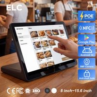 PC de bureau tout-en-un 11 pouces PoE, tablette Android en forme de L 280 Nits, kiosque PC AIO avec WiFi 6 et Bluetooth 5.4