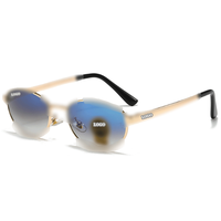 Lunettes de soleil de marque de haute qualité avec protection UV pour l'extérieur, verres en verre, monture en métal, unisexes, avec logo, vente en gros