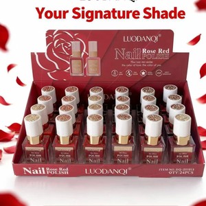 Luodanqi <b>Nail</b> <b>Polish</b> 24 Colors Rose Red <b>Set</b> For Women Manicure - Product Image 4