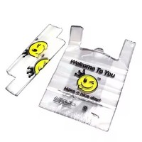 Sacs en plastique LDPE écologiques personnalisés avec logo imprimé, type gilet ou T-shirt, pour l'emballage de courses, aliments et légumes – Prix usine