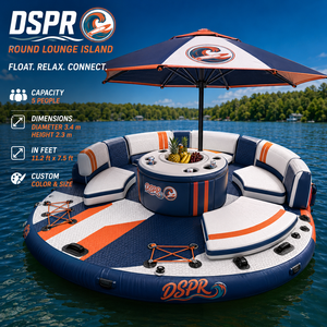 Canapé flottant gonflable personnalisé pour bar, île flottante pour complexe hôtelier, <span class=keywords><strong>marina</strong></span>, lac, <span class=keywords><strong>parc</strong></span> aquatique, vente en gros, export - Product Image 4