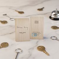 Carte-clé intelligente RFID personnalisable T5577 EM4305 13,56 MHz 1K, mini-étiquette en bois avec code QR, contrôle d'accès NFC, carte de visite, couleurs personnalisées