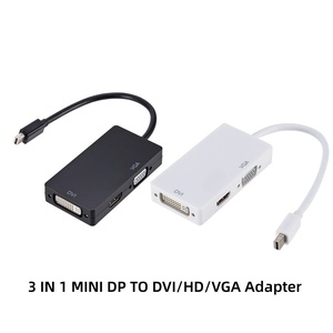 Câble adaptateur DFX Mini DP vers DVI VGA HDTV <span class=keywords><strong>3</strong></span> en 1 pour MacBook Surface iPad Pro iMac PC Ordinateur portable Moniteur Projecteur <span class=keywords><strong>TV</strong></span> Affichage - Product Image 3