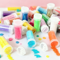 Bouteille en plastique transparente de 3 ml et 7 ml avec couvercle perforé pour poudre flash/poudre d'or/poudre sèche – Bouteille vide en plastique pour emballage