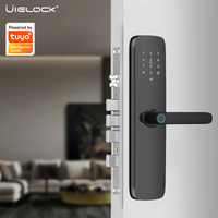 Cerradura Inteligente Digital Tuya UIELOCK E1 para Puerta de Aluminio con Huellas Dactilares, Contraseñas, Tarjetas IC y Desbloqueo Remoto