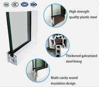 Ventanas Blancas de PVC Económicas para Casa, Ventana con Mosquitera, Doble Vidrio, Puertas y Ventanas de PVC Turcas