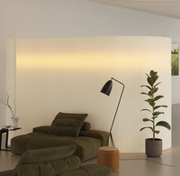 Paravent mural en papier lumineux, cloison souple pour salon et bureau, mur de fond mobile pliable au design épuré, vente en gros
