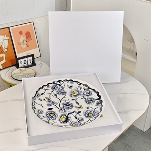 Assiettes de table Granville Garden Series 16 pouces en porcelaine fine, style rétro, coffret cadeau recommandé pour offrir - Product Image 3