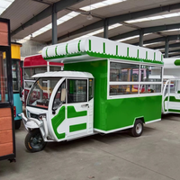 Tricycle Européen Sur Mesure pour Vente Ambulante de Glaces, Chariot Mobile Alimenté à l'Essence