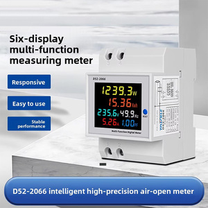 Thương Mại Nước Ngoài Sáu Hiển Thị Đường Sắt Gắn Thông Minh Đồng Hồ Điện Một Pha Hộ Gia Đình Đa Chức Năng Năng Lượng <span class=keywords><strong>Meter</strong></span> Cho Điện Áp - Product Image 2