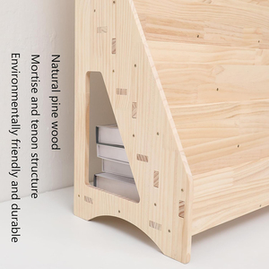 Étagère à livres <span class=keywords><strong>Montessori</strong></span> pour enfants, <span class=keywords><strong>présentoir</strong></span> à livres pour tout-petits avec rangement pour jouets pour chambre d'enfant, salle de jeux - Product Image 5