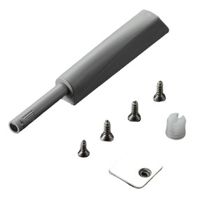 Loquet de porte magnétique en plastique noir, design minimaliste pour portes d'armoires, type bouton-poussoir - Product Image 2