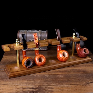 Porta pipa da fumo in noce dritta moda <span class=keywords><strong>Vintage</strong></span> 7 posti all'ingrosso porta pipa per tabacco - Product Image 2