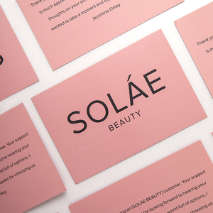 Logo personnalisé Blush Pink <span class=keywords><strong>Ecommerce</strong></span> Business Parcel Insert Shopping <span class=keywords><strong>Merci</strong></span> pour votre commande Carte d'achat - Product Image 2