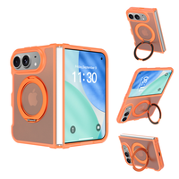 Étui de téléphone magnétique anti-traces de doigts mat pour iPhone Duo avec protection à 360° °   Support rotatif antichoc pliable pour téléphone portable