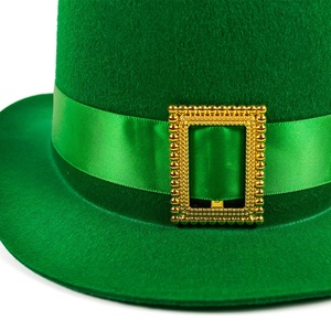 Sombrero de San Patricio <span class=keywords><strong>Verde</strong></span> Pafu, Sombrero Irlandés, Sombrero Plano con Trébol para el Día Nacional Irlandés, Unisex para Adultos, Sombreros de Trébol para Carnaval - Product Image 3
