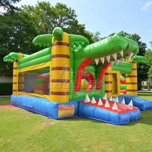 Castillo Inflable de Cocodrilo, Casa de Brinco Inflable Comercial, Equipo de Juegos Inflable para Niños, <span class=keywords><strong>Alquiler</strong></span> para Fiestas - Product Image 1