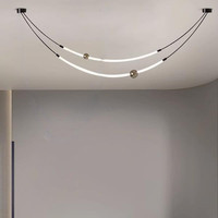 Luminaire suspendu design nordique minimaliste pour bar et salle à manger, lustre moderne pour comptoir d'accueil, îlot et table à manger.