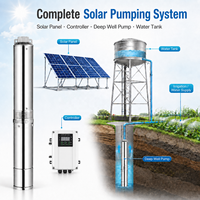 Solar-Brunnenpumpe DC Tauchmotor Bürstenlos 3 Zoll Edelstahl Tiefbrunnensystem für Landwirtschaft und Bewässerung