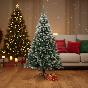 Sapin de Noël artificiel réaliste en PVC de 7 pieds, 870 pointes de branches articulées, démontage rapide, support métallique robuste, décoration intérieure - Product Image 2