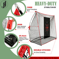 Filet de golf JH OEM/ODM 10x7ft robuste avec tapis de cible pour entraînement de golf en extérieur et intérieur