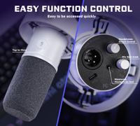 Micrófono Dinámico Profesional FIFINE K688 XLR USB con Cuerpo Metálico para Podcast, Estudio y Streaming