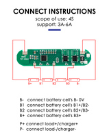 Placa de protección de batería de litio 4S, 12V, TDT, LFP, PCB, BMS, para paquete de batería 18650 32650