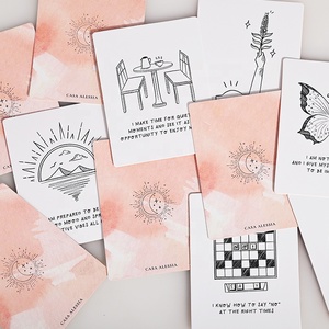 Stampa di Mazzi di Carte di Affermazione Personalizzate per la Salute Mentale con <span class=keywords><strong>Domande</strong></span> per Giochi di Carte - Product Image 1