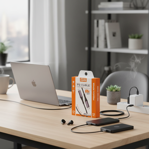 4FT 65W Transfert de données rapide Tressé Type-C à Type-C Câble de charge Noir Universel Téléphone portable et plus - Product Image 3