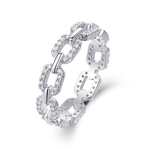 Anillos de Diamantes Baguette Naturales J&C Populares para Mujer, Anillos de Compromiso de Plata S925 con Baño de Rodio, Opción de Regalo - Product Image 3