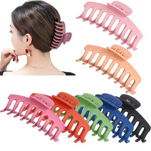 Grande <span class=keywords><strong>pince</strong></span> à cheveux en acrylique mat, machine d'assemblage à ressort, <span class=keywords><strong>pince</strong></span> à cheveux requin banane, <span class=keywords><strong>pince</strong></span> à cheveux - Product Image 2