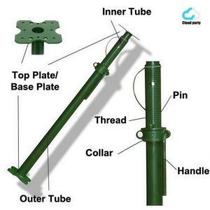 Puntales Metálicos Ajustables para Construcción, Base de Apoyo, Puntales de Construcción - Product Image 6