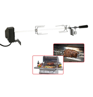 Moteur de rôtissoire à broche de barbecue en acier inoxydable pour barbecue à charbon de bois robuste