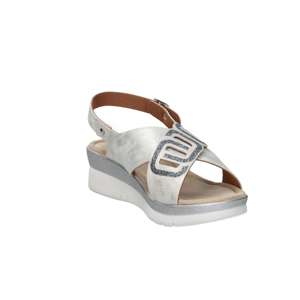 Valleverde Women's <b>Wedge</b> <b>Sandal</b> White Silver 37 4.5 Cm Heel - Product Image 4