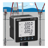 YADA YD2037Y pengukur daya elektrik, Panel bersertifikasi CE multifungsi 3 fase TOU pengukur energi RS485 Modbus LCD