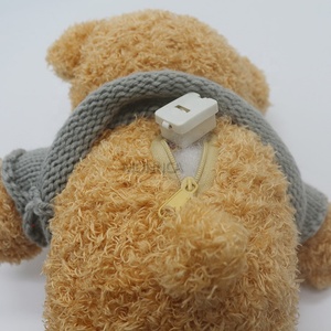 Registratore vocale peluche <span class=keywords><strong>orsacchiotto</strong></span> maglione grigio 30 secondi orso gru giochi artiglio macchina peluche 15cm sacchetto del Opp o personalizzato 1 pz - Product Image 6