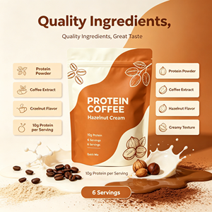 Poudre de protéines de <span class=keywords><strong>noisette</strong></span> au café GMP sous marque privée, 10g de protéines instantanées par dose post-entraînement pour femmes, OEM MOQ 50 boîtes - Product Image 4