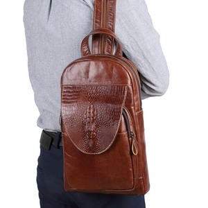 Mochila de Moda Andong para Hombre y Mujer, de Cuero Vacuno Genuino, para Viajes al Aire Libre, Bolso de Hombro, Estilo Casual de Negocios, Retro, Bolsos de Pecho - Product Image 3