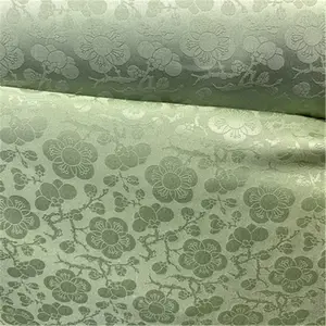 Spring Summer Clear Grain Environmental Customs Silk Jacquard Fabric Breathable Plum Flowers Mulberry for Men Women Cloth Shirt