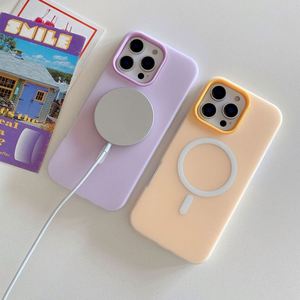 เคสแบบด้าน รองรับการชาร์จไร้สาย สีสันสดใส สำหรับ iPhone 16 15 Pro Max 14 Plus 12 13 Pro 11 เคสโทรศัพท์สีลูกกวาดแบบเยลลี่ สีตัดกัน - Product Image 4