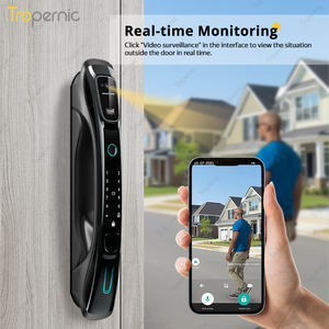 <span class=keywords><strong>Serrure</strong></span> de porte intelligente avec caméra électrique automatique pour porte extérieure, étanche, Tuya Wifi, empreinte digitale, reconnaissance faciale 3D Tuya - Product Image 4