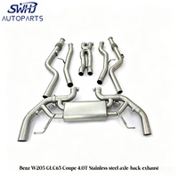 Accessoires de voiture HENGJI, échappement Catback compatible avec Mercedes-Benz GLC63 X253 4.0T S304, système d'échappement à 3 valves avec télécommande