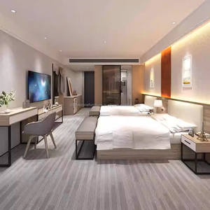 Muebles para Proyectos Hoteleros Económicos de 3 Estrellas: Juegos Completos de Dormitorio con Base de Cama, Soporte para TV, Armario y Estación de Trabajo - Product Image 2