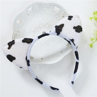 Bandeau léopard en peluche avec oreilles de chat, bandeau d'animal pour bal masqué et festival