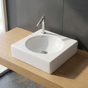 Bon marché Dessus de table standard Rectangulaire Salle de bain Céramique Lavabo Lavabo Lavabo Porcelaine Articles sanitaires Produits de salle de bain - Product Image 1