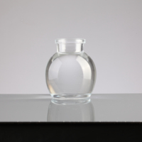 Bouteille vide recyclable à boule personnalisée avec large ouverture 300ml 450ml Bouteille ronde en verre d'huile d'olive de vin de liqueur de silex avec liège