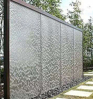 Fuente de Agua con Cortina de Cristal, Pared de Agua Interior o Exterior, Cascada Artificial Decorativa de Acero Inoxidable para Jardín