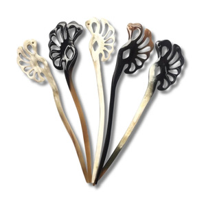Palillos para el Cabello Hechos a Mano con Cuerno, Accesorios Elegantes para el Cabello de Mujer, Palillo para el Cabello Artesanal Vintage, Venta al por Mayor para Exportación - Product Image 4