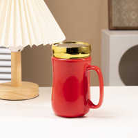 Mug en céramique à miroir, design nordique, couleur unie, éclatante, pour la maison, couple, entreprise
